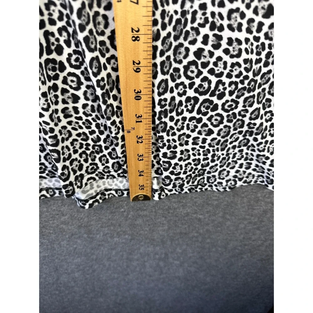 Michael Kors Leopard‎ Print Fit & Flare Dress V-Neck Size M Night Out Cocktails